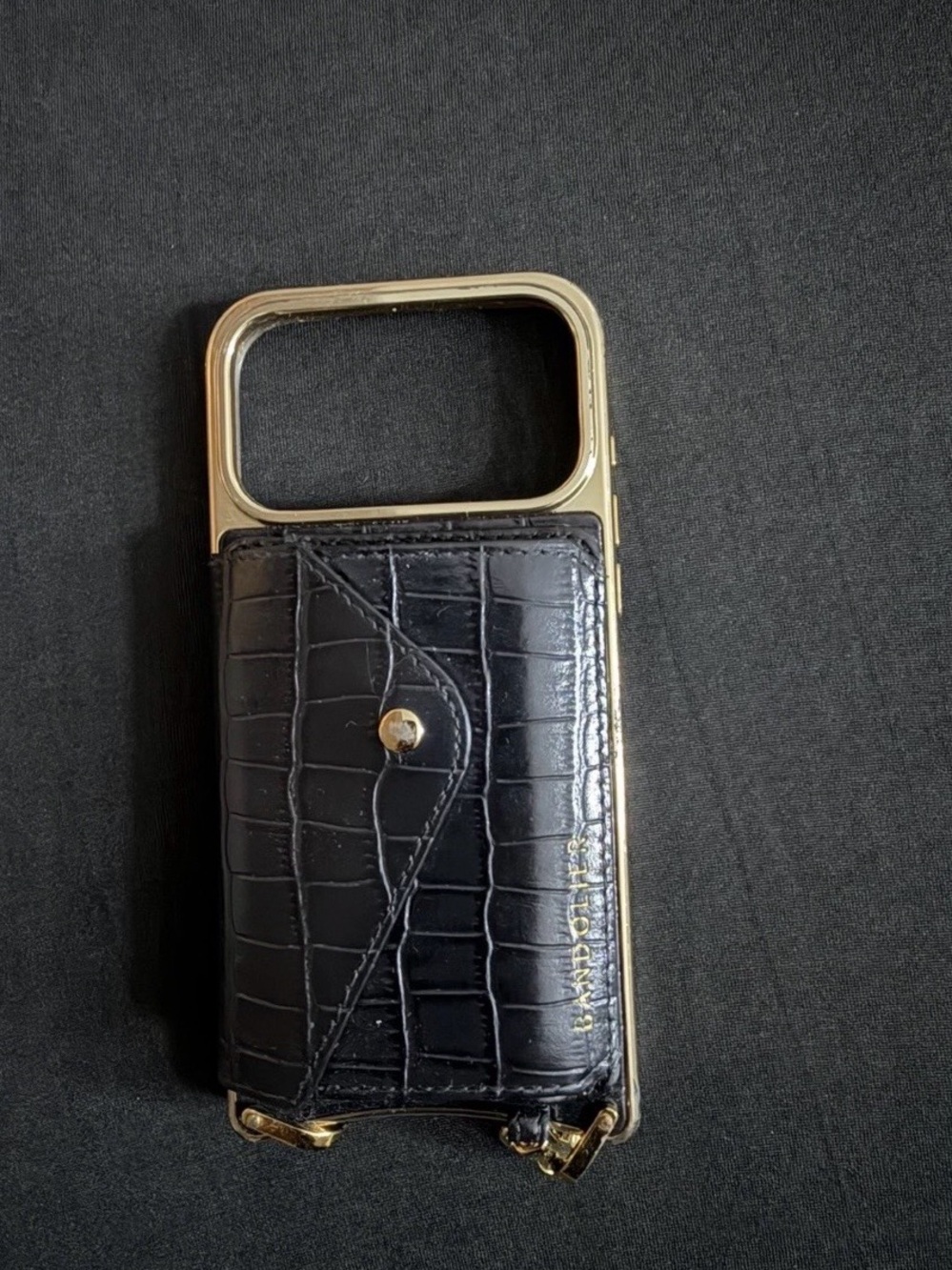 Bandolier Black Magsafe Phone Case and Remi Wallet. 17 ProMax
